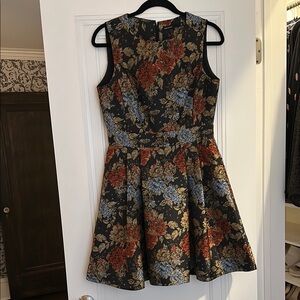Floral Sleeveless Dress - Black, Red, Blue